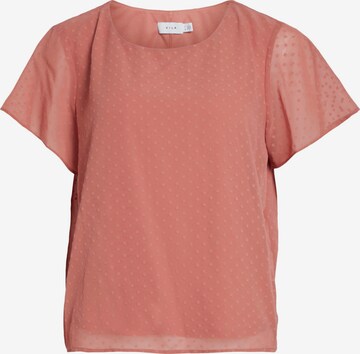 VILA - Blusa 'Dobby' em rosa: frente