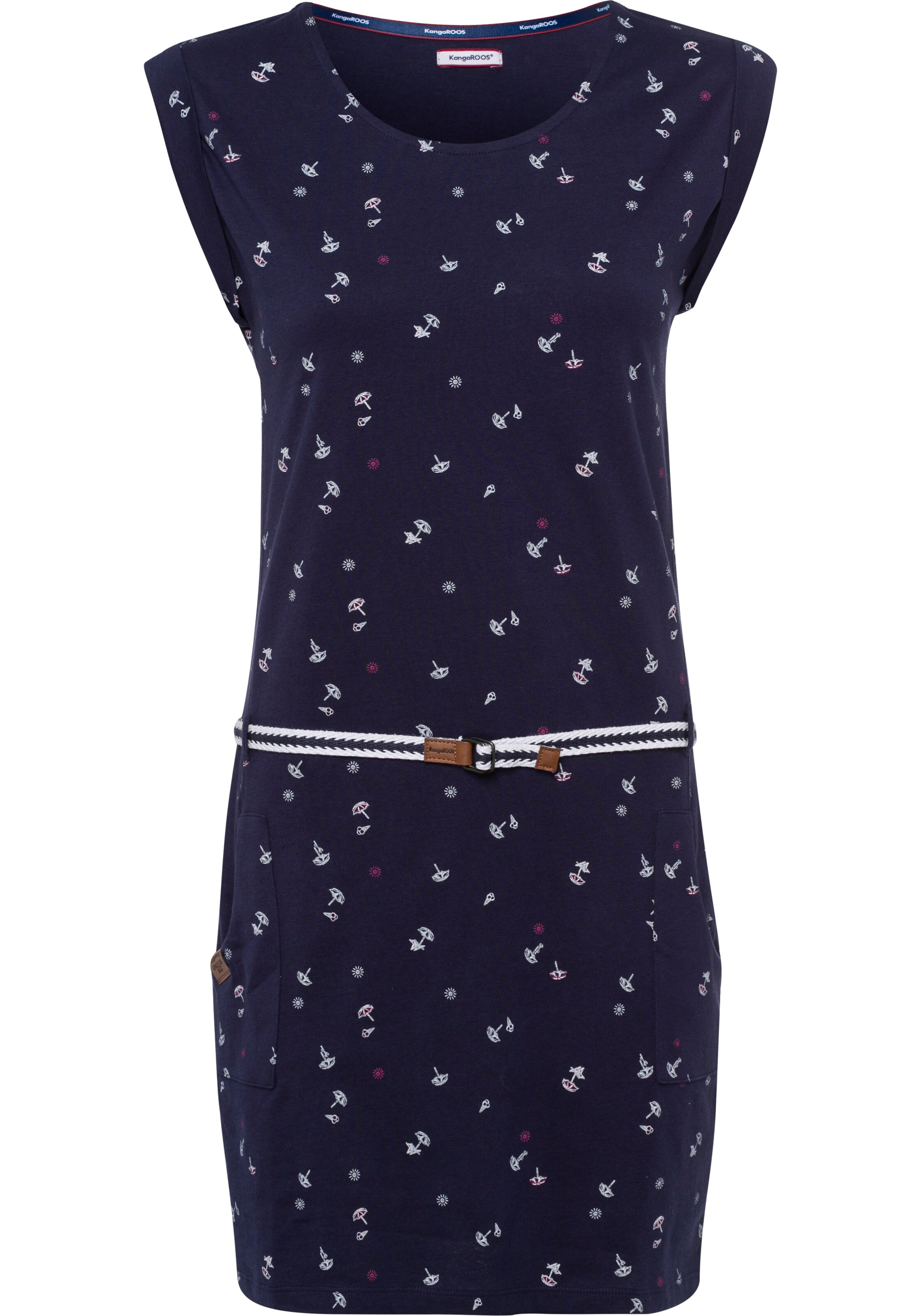 Frauen Große Größen KangaROOS Kleid in Dunkelblau - SQ64399 Frauen Große Größen KangaROOS Kleid in Dunkelblau - SQ64399