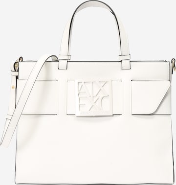 ARMANI EXCHANGE - Bolso de mano en blanco: frente