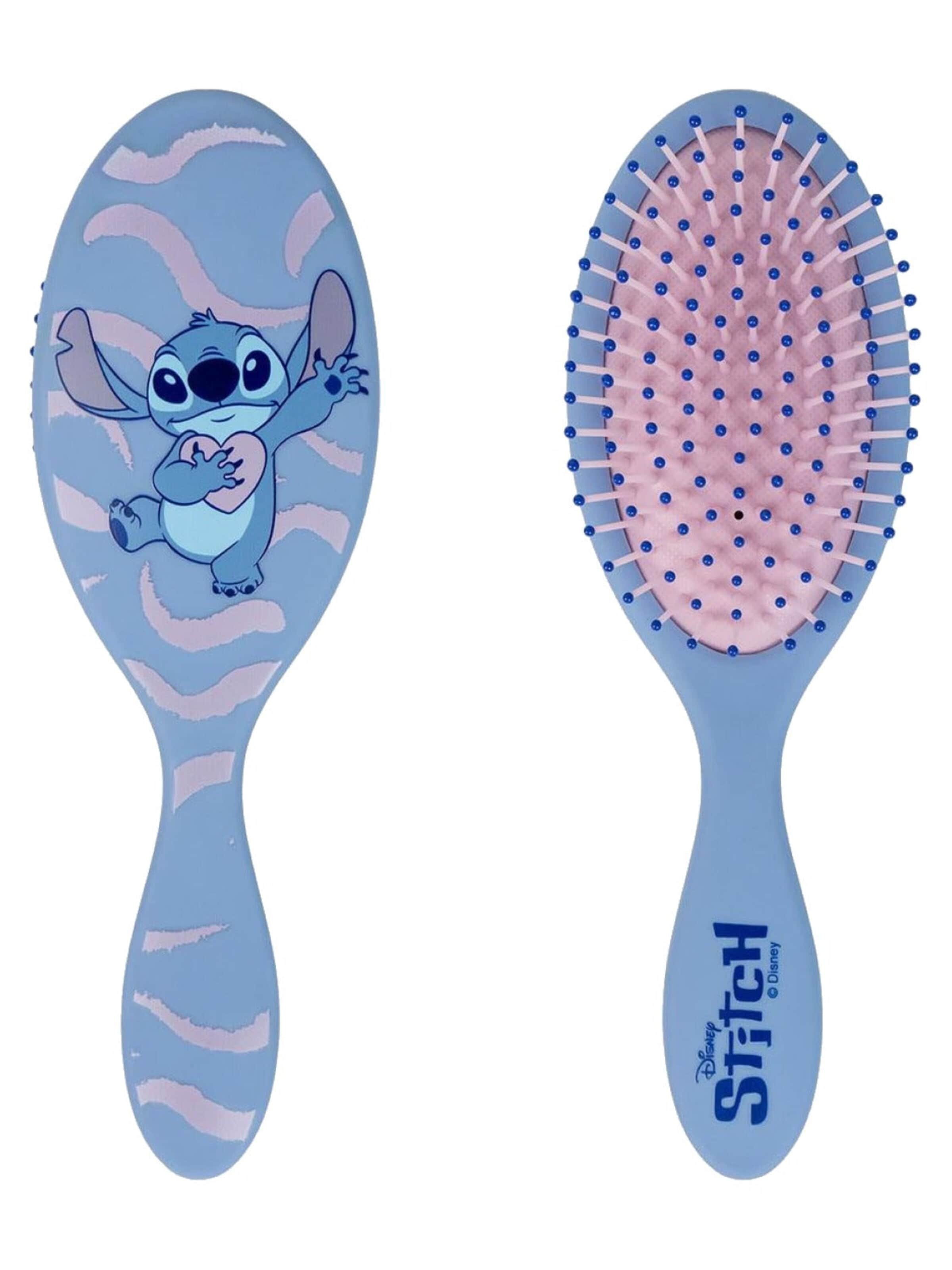 Disney Lilo & Stitch Set 'Disney Lilo en Stitch Beauty Set Haarborstel Haar Scrunshies Toilettas' in Blauw: voorkant