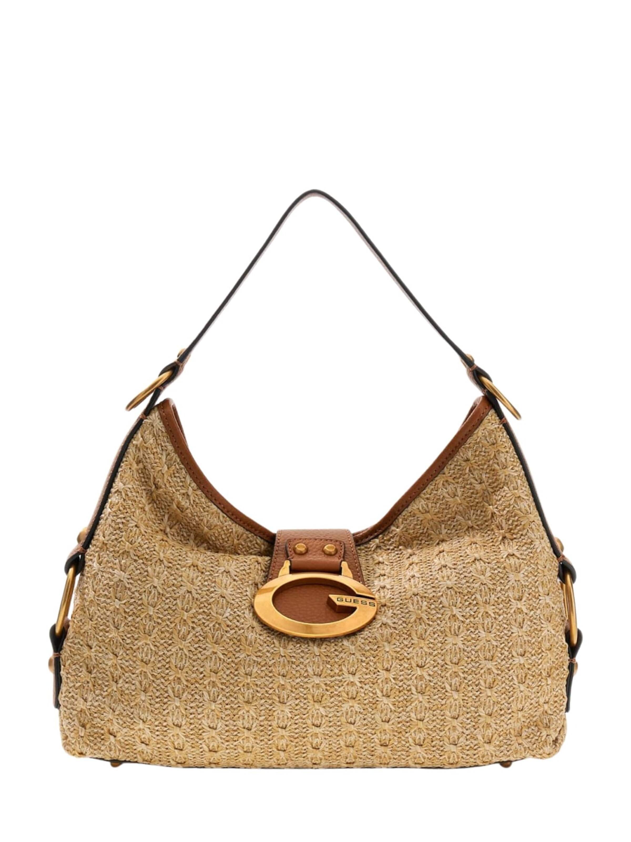 Borsa a spalla 'Guess Borsa Camden Shoulder Bag' di GUESS in beige: frontale