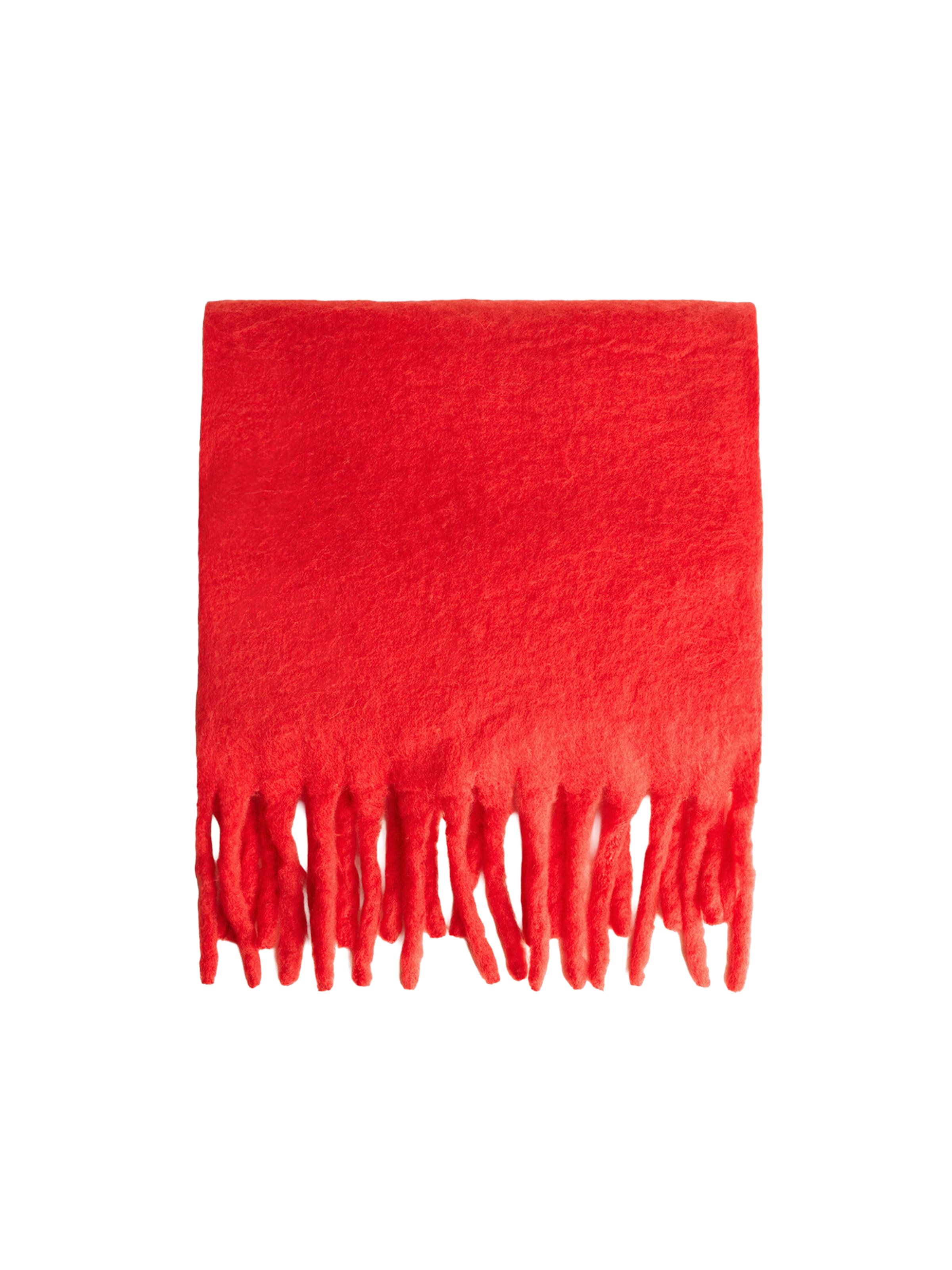 Fular 'LISA' de la Bershka pe roșu: față