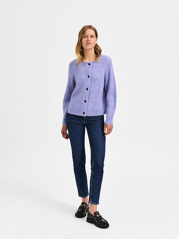 SELECTED FEMME - Casaco de malha 'Lulu' em roxo