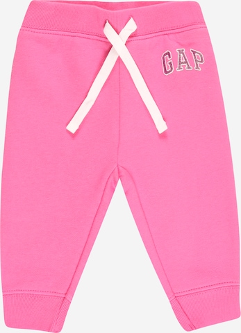 GAP Дънки Tapered Leg Панталон в розово: отпред