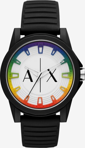 ARMANI EXCHANGE Analoguhr in Schwarz: predná strana