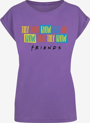 ABSOLUTE CULT T-Shirt 'Friends - They Don't Know' in Lila: predná strana