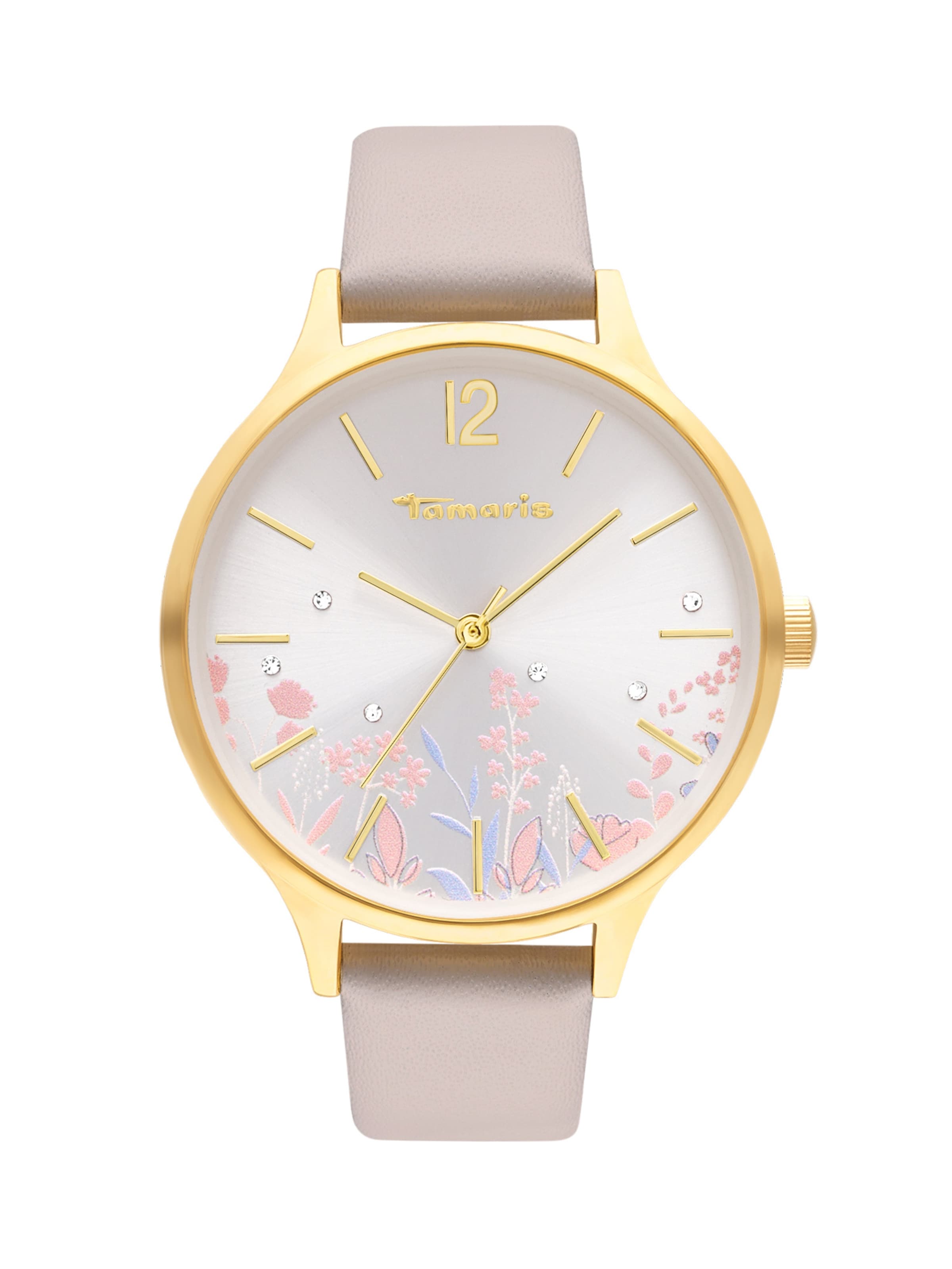 Tamaris Analog Watch 'Life Tree' in Beige: front