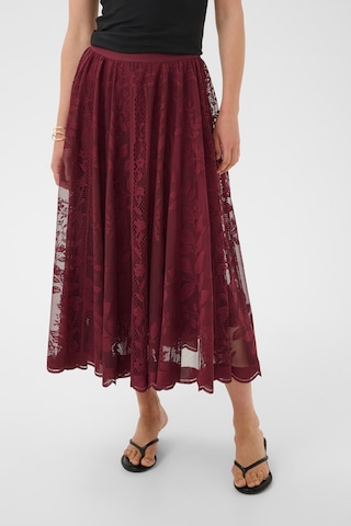Cream - Falda 'Luanna' en rojo: frente