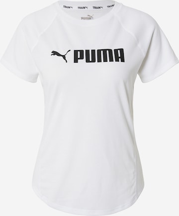 PUMA Funkcionalna majica | bela barva: sprednja stran