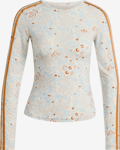ADIDAS ORIGINALS Majica ' SUMMER GLOW MESH GRAPHICS LONG' veličine XXS u svijetloplava / narančasta / prljavo bijela, Pregled proizvoda