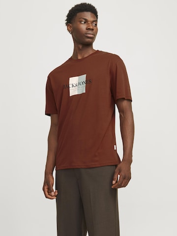 T-Shirt JACK & JONES en marron : devant