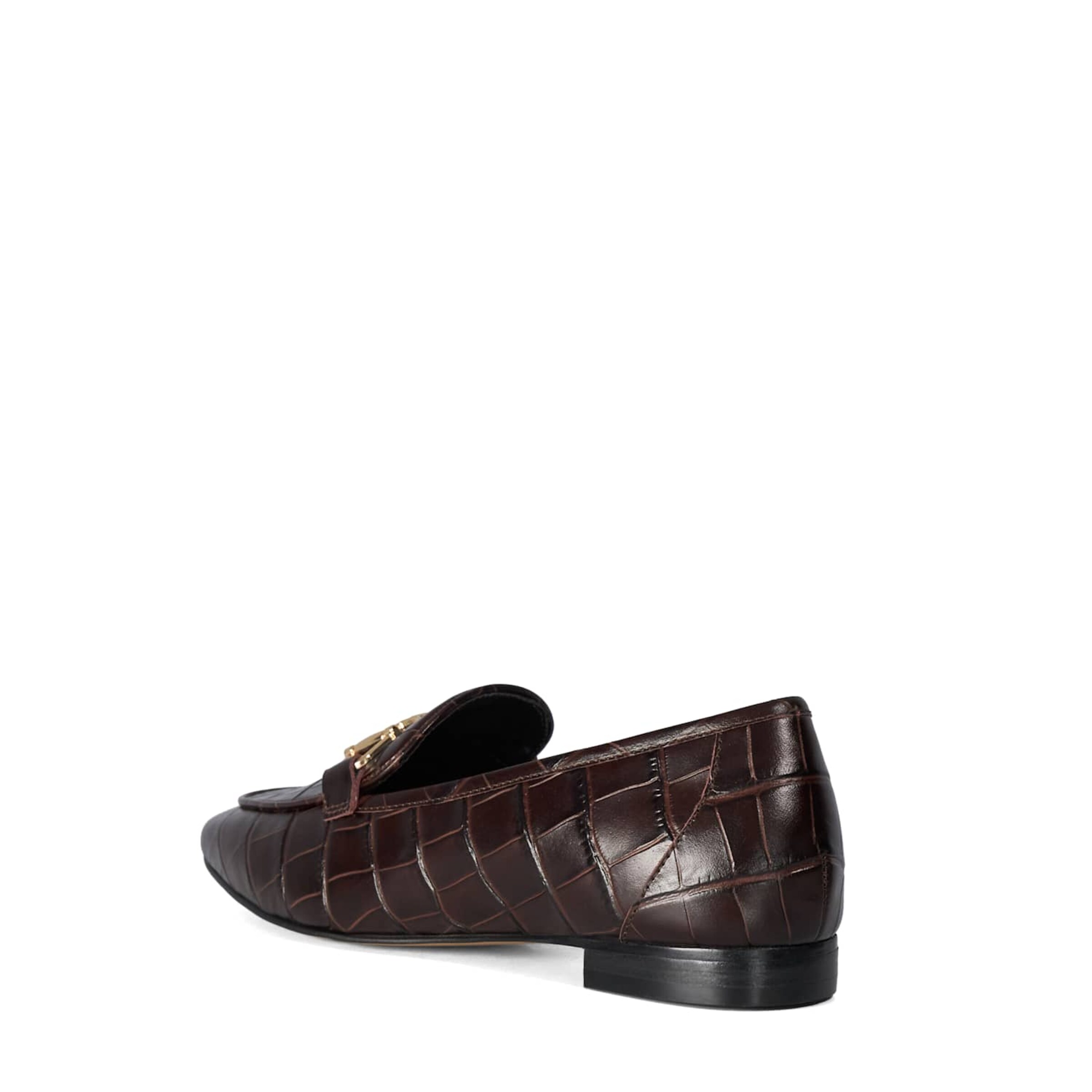 Dune LONDON Instappers 'Grained' in Bruin