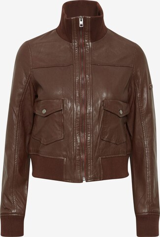 Oxmo Between-Season Jacket in Brown: front