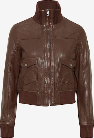 Oxmo Between-Season Jacket in Brown: front