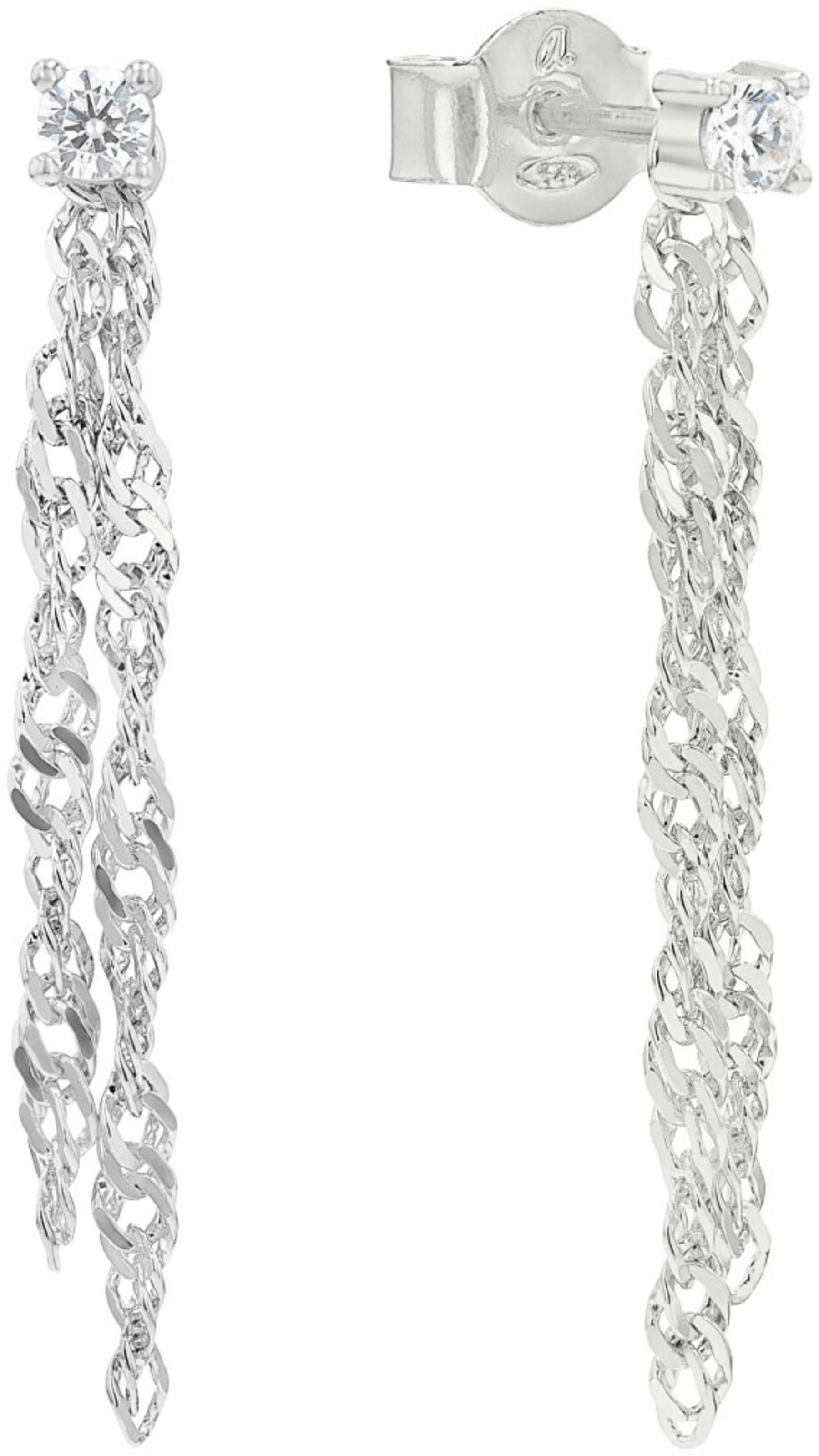 AMOR Earrings in Silver: front