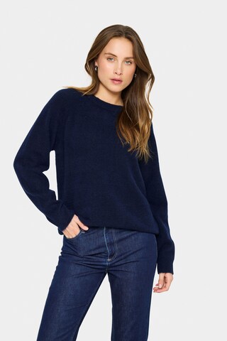 SAINT TROPEZ Pullover 'Garbie' in Blau: Vorderseite