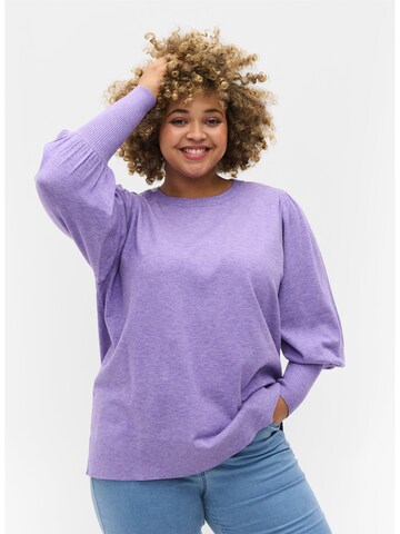 Zizzi Pullover in Lila: predná strana