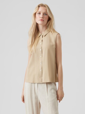 VERO MODA Blouse 'Mymilo' in Beige: voorkant