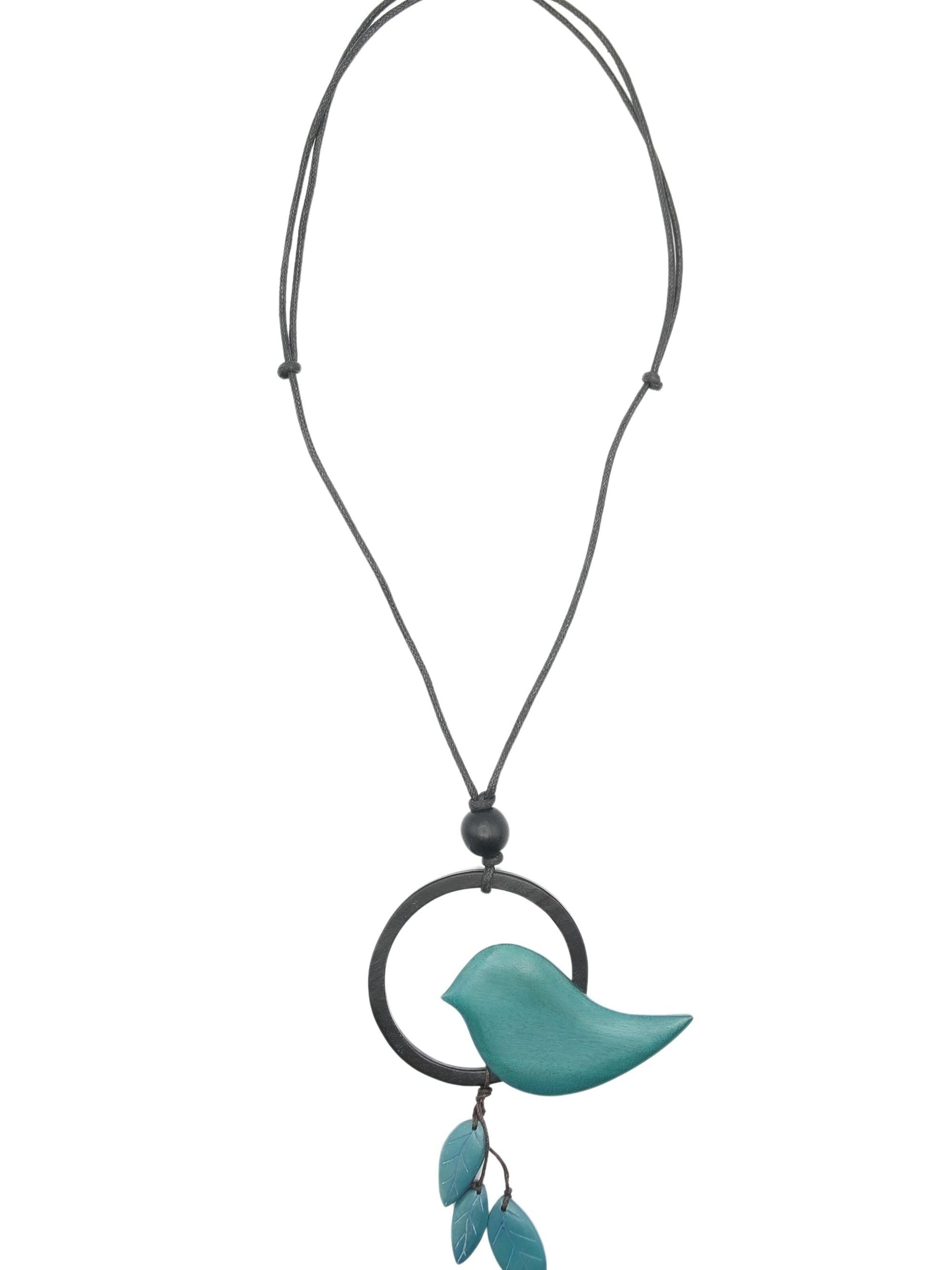 COLLEZIONE ALESSANDRO Necklace 'Desna' in Green: front