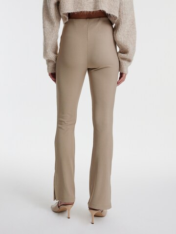 EDITED Flared Trousers 'Zihna' in Beige