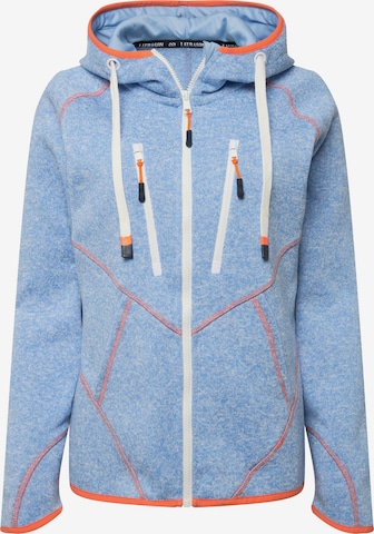 LAURASØN Zip-Up Hoodie in Blue: front