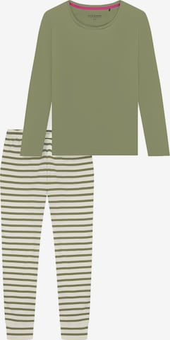 SCHIESSER Pyjama 'Casual Essentials' in Grün: Vorderseite
