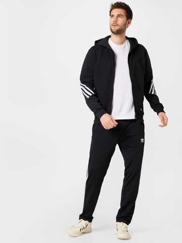 Bluză cu fermoar sport de la ADIDAS SPORTSWEAR pe negru