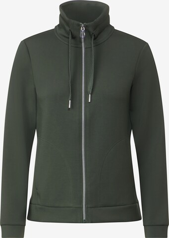 CECIL Zip-Up Hoodie in Green: front