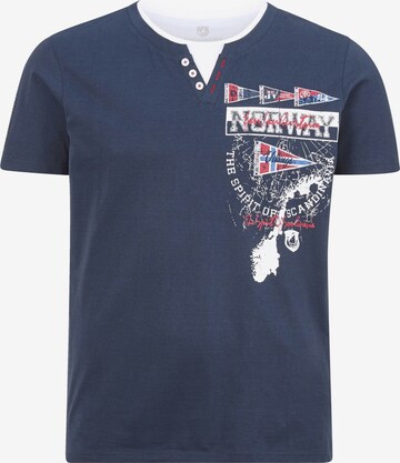 Jan Vanderstorm Shirt ' Peder ' in Blauw: voorkant