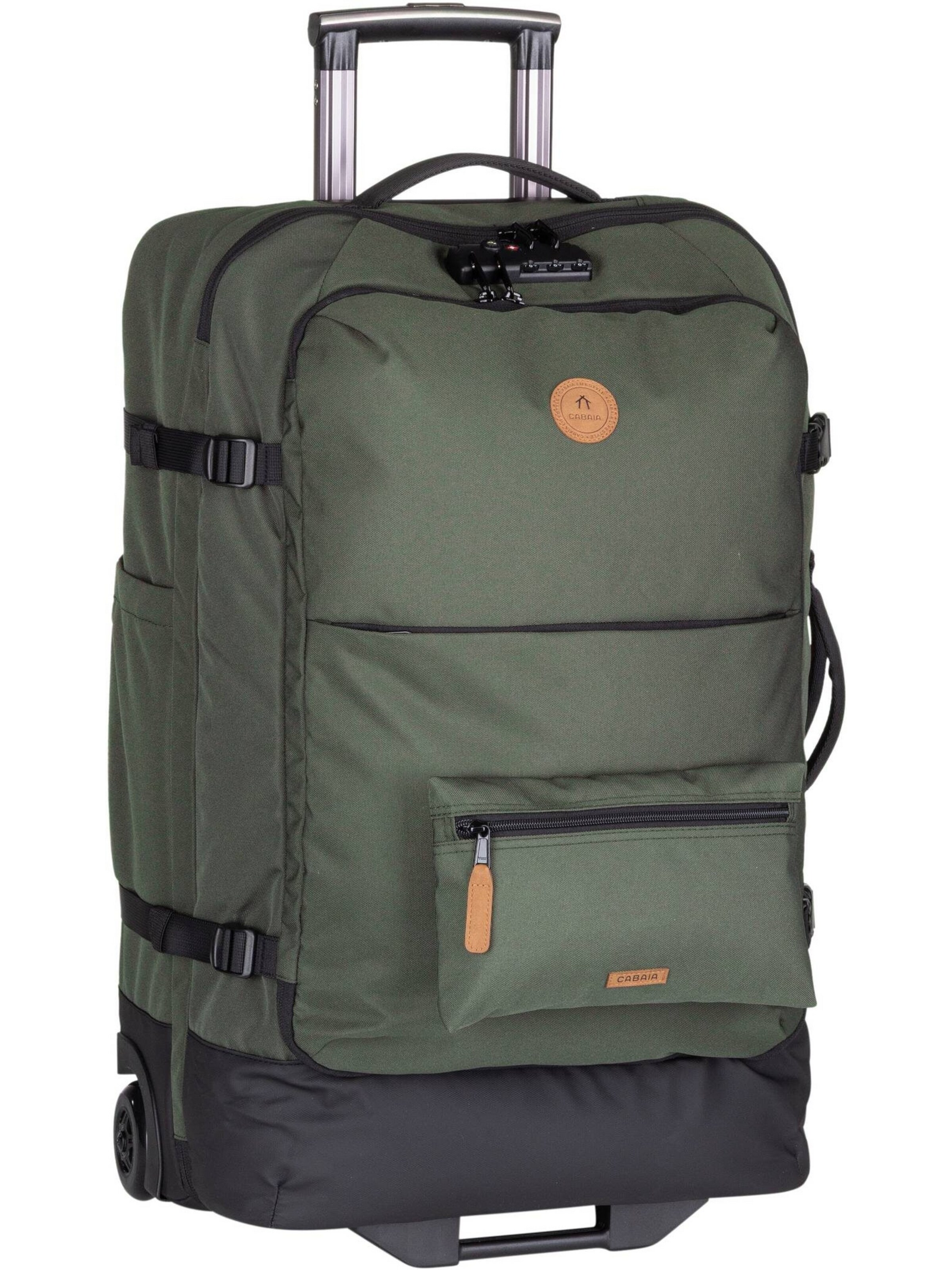 Cabaia Cart 'Soft Suitcase Medium' in Green: front