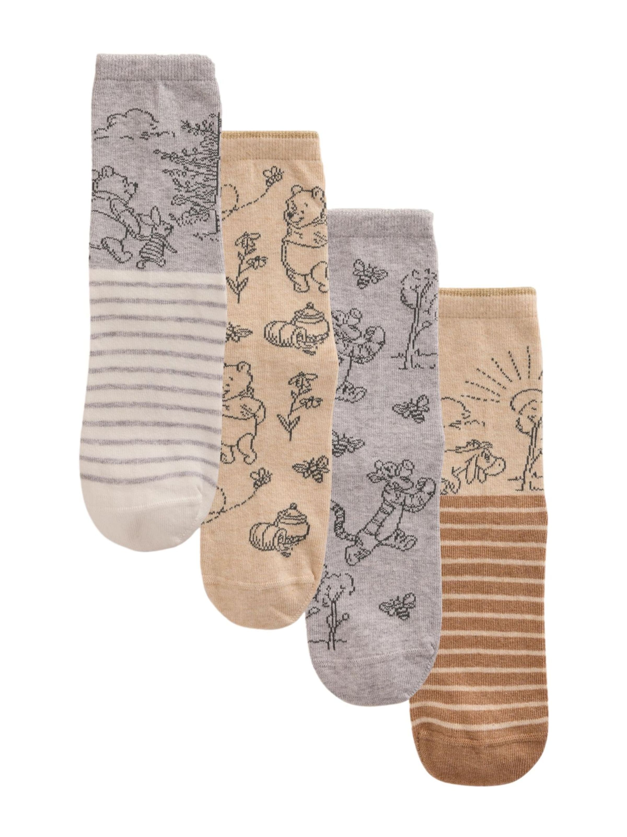 Next Sokker i 36-41 i beige / camel / lysegrå / sort, Produktvisning