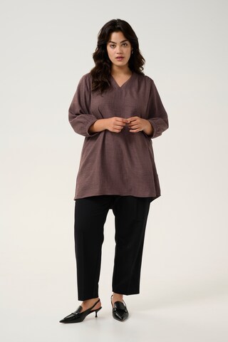 KAFFE CURVE Tunic 'Ellie' in Brown