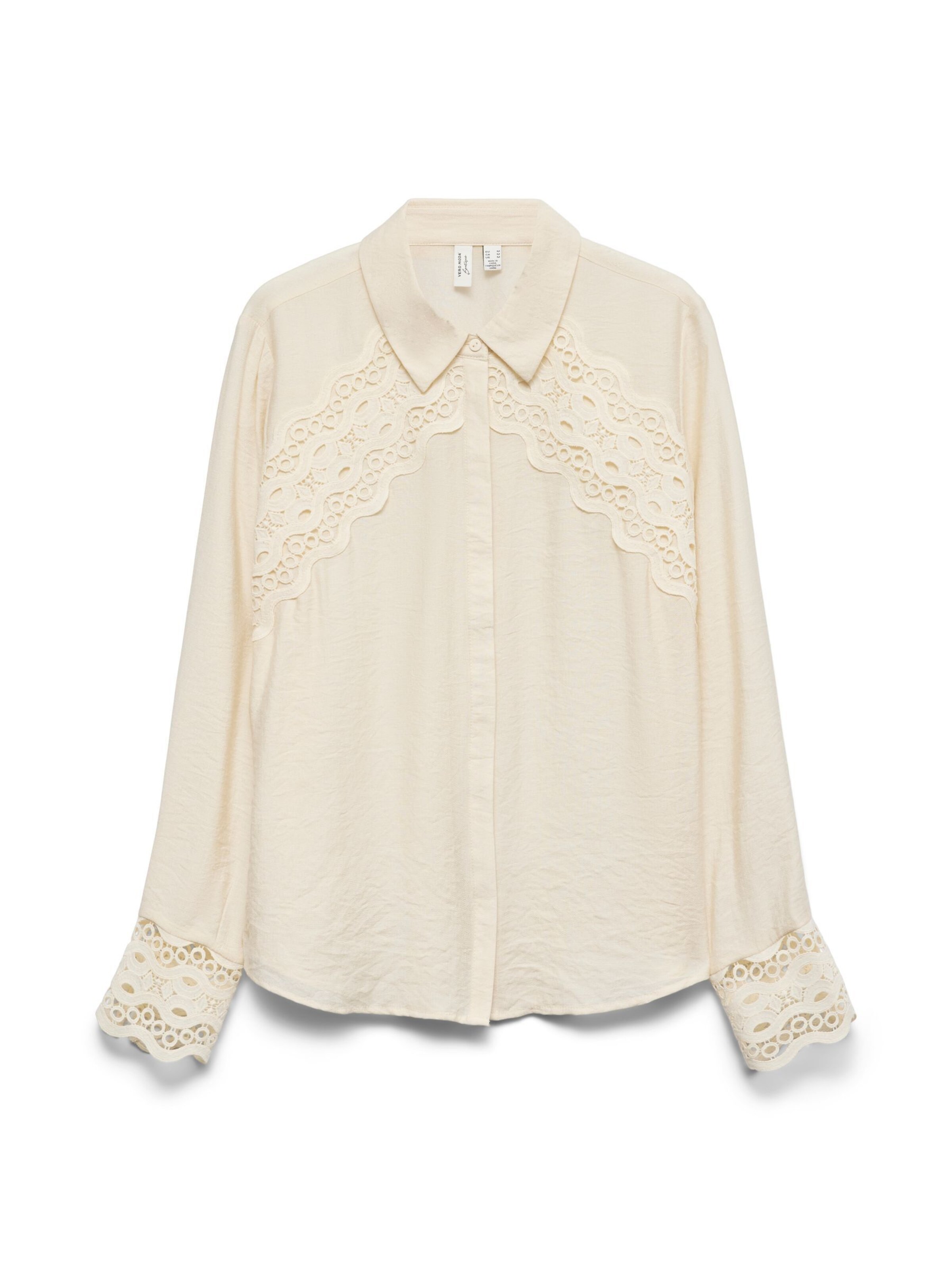 Vero Moda Curve - Blusa 'VMCLarlow' en beige: frente