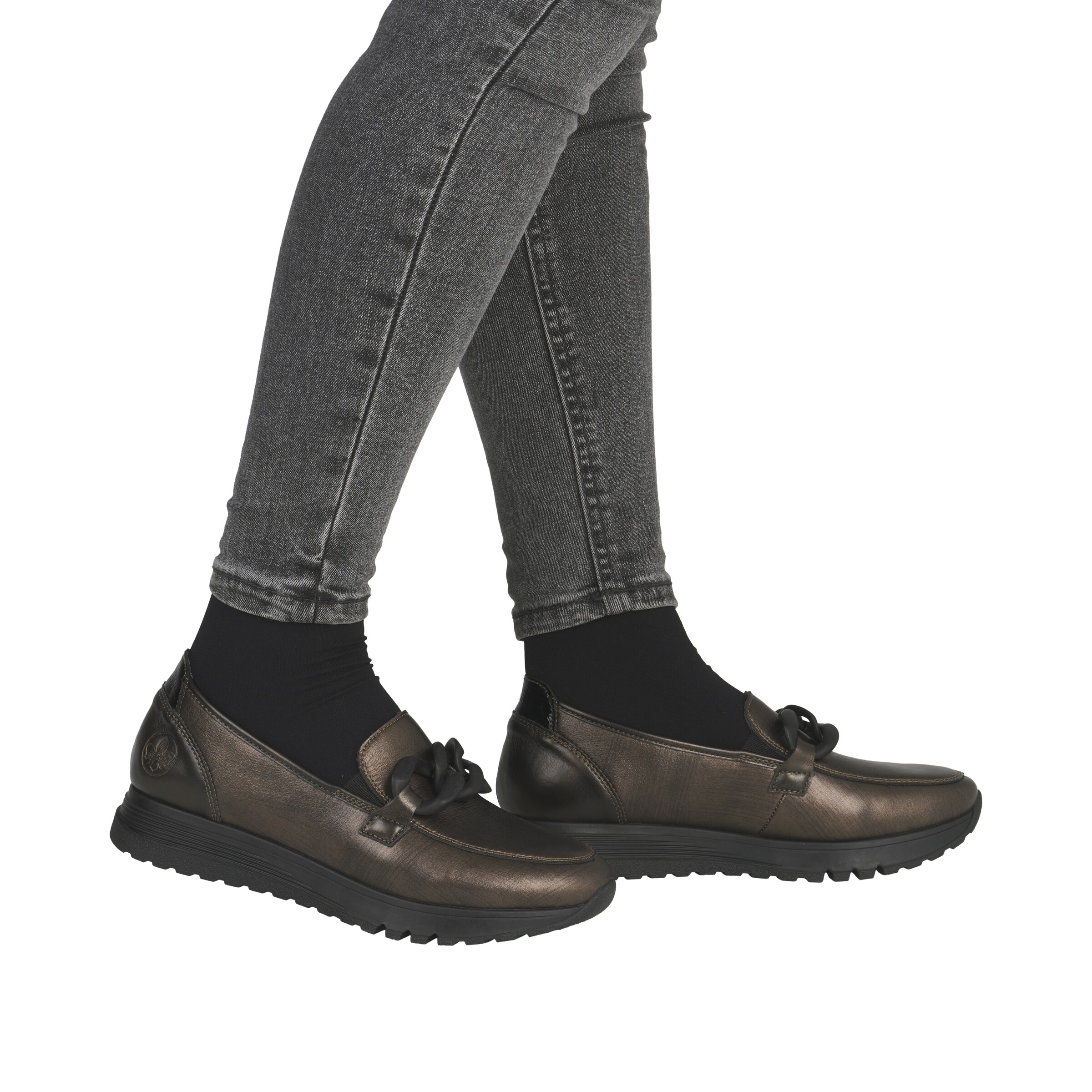 Chaussure basse Rieker en bronze