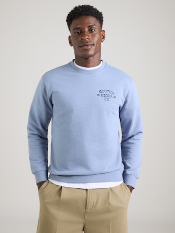 SCOTCH & SODA Sweatshirt in Blauw: voorkant