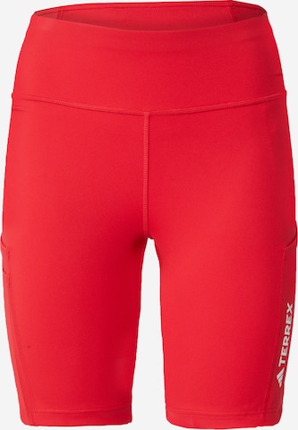 ADIDAS TERREX - Pantalón de montaña en rojo: frente