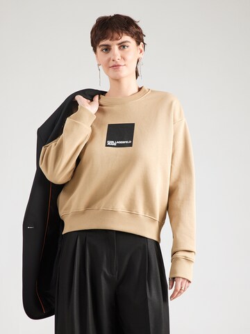 Sweat-shirt KARL LAGERFELD JEANS en marron : devant