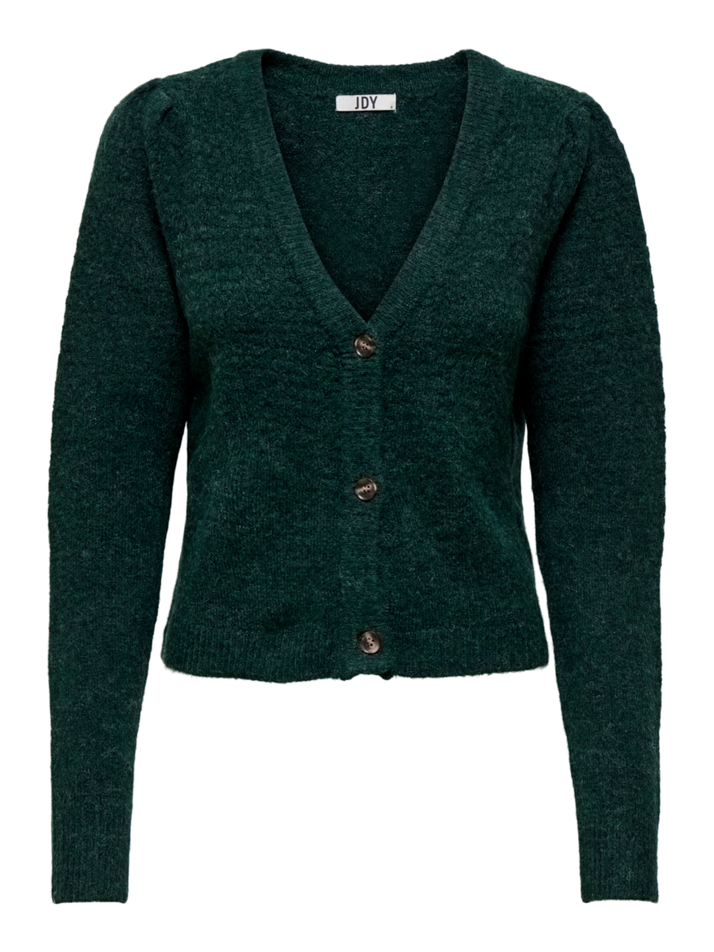 dark green knit cardigan