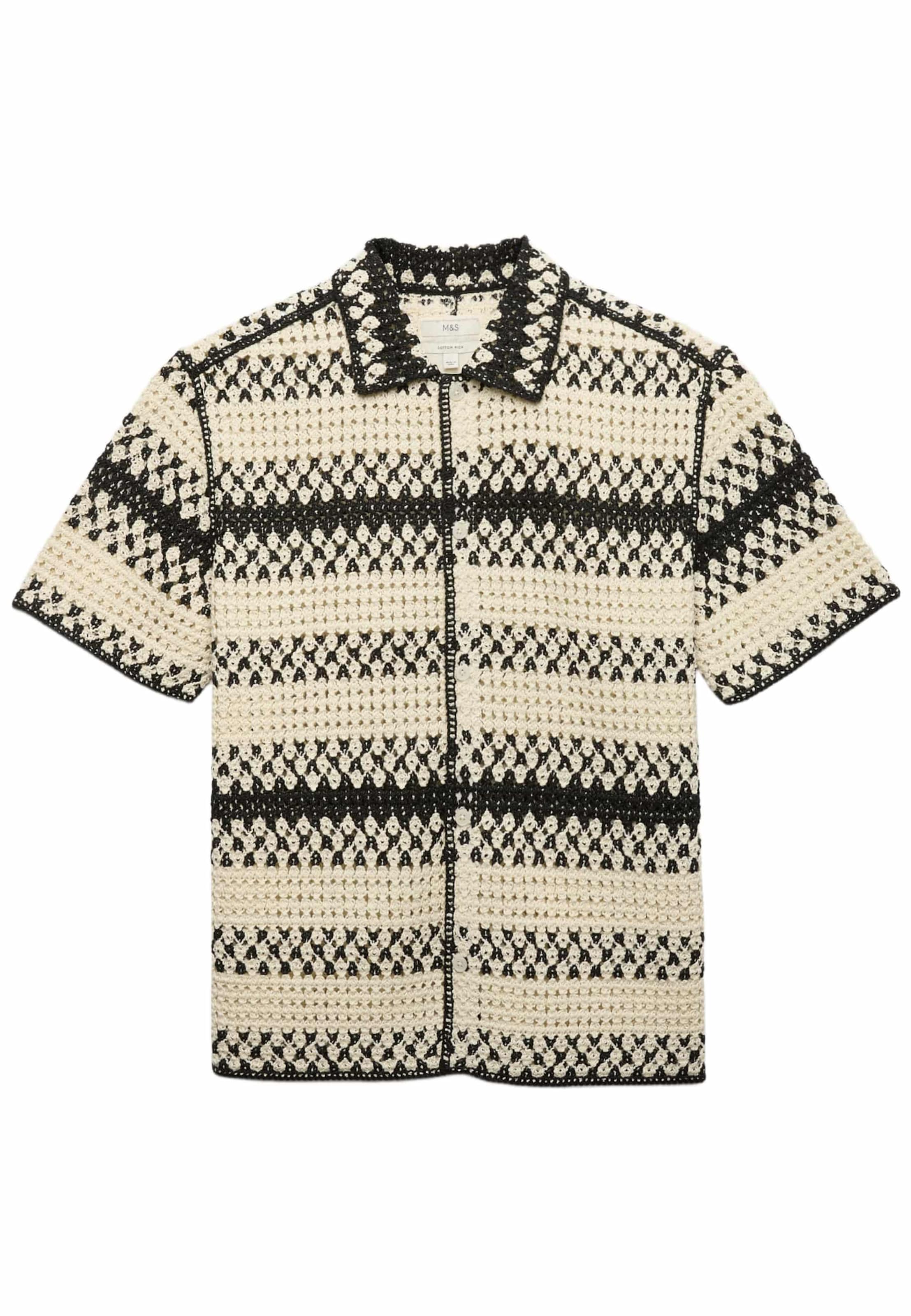 Marks & Spencer Vestes en maille en XXXL en crème / noir, Vue avec produit