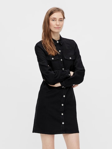 PIECES Shirt Dress 'Perry' in Black: front