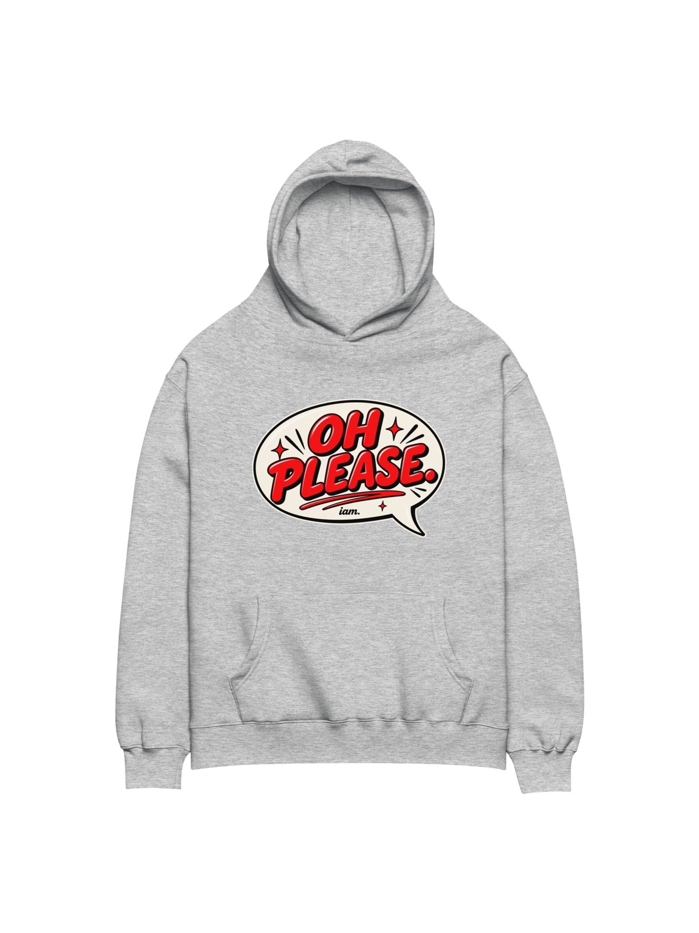 iam. Sweatshirt 'OP78 - THE HEAVY HOODIE' in Grijs: voorkant
