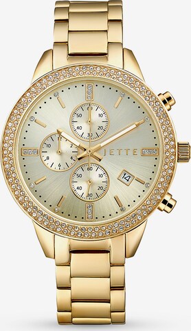 JETTE Analog Watch in Gold: front