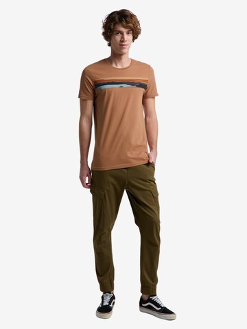 T-Shirt 'Horiz' Ragwear en marron
