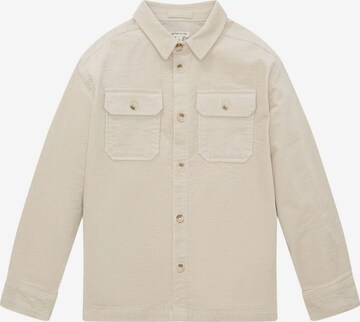 TOM TAILOR Regular fit Button Up Shirt in Beige: front