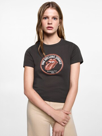 MANGO TEEN Shirt 'ROLLTOUR' in Grey: front