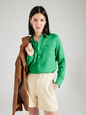 Polo Ralph Lauren Блузка 'CLASSIC' в Зеленый: спереди