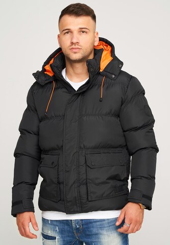 behype Winter Jacket 'BHCOLOS' in Black: front