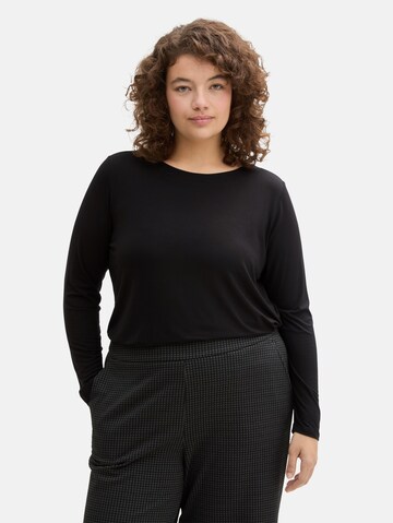 Tom Tailor Women + Shirt in Black: front