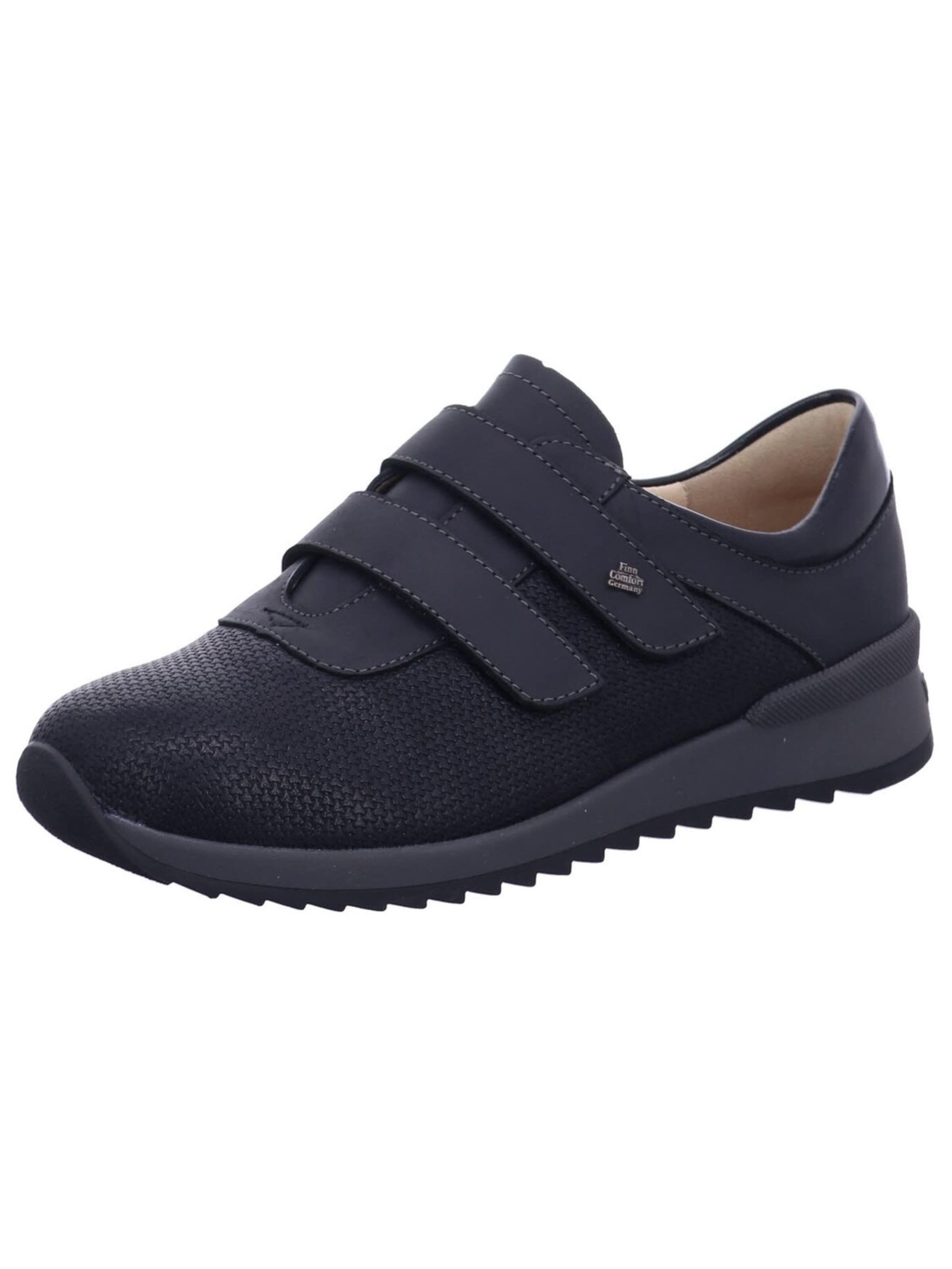 Finn Comfort Lage schoen 'Slipper Damen 05068 902494 Echtleder in schwarz' in Blauw: voorkant