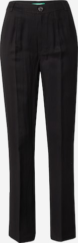 UNITED COLORS OF BENETTON Regular Trousers with creases in Black: front